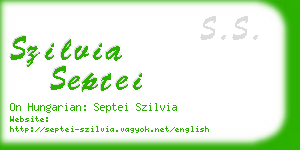 szilvia septei business card